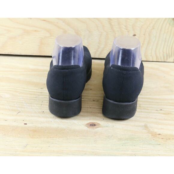 Taryn Rose Shoes Womens 9.5 Black Stretch Slip On Loafers 40 Italy - Picture 3 of 9